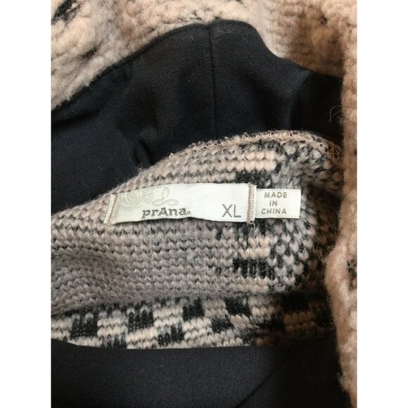 PrAna Womens Wool Blend Turtleneck Crestland Sweater Chunky Patchwork Size XL - Picture 4 of 7